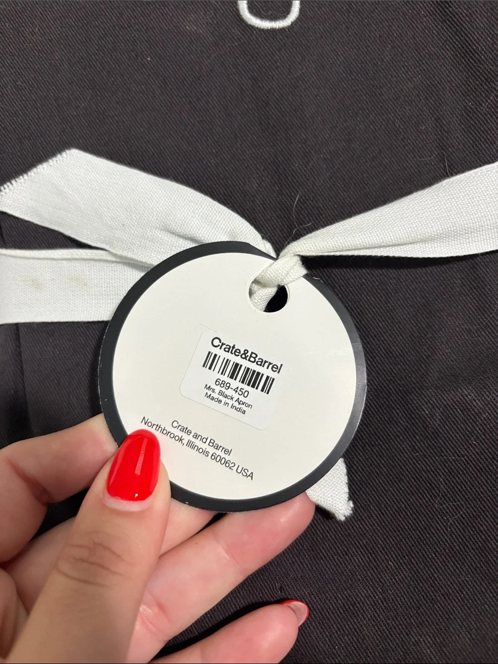Crate&Barrel branded apron